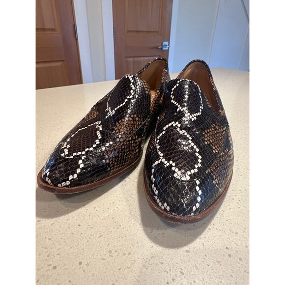 Madewell Women's 9.5 The Frances Loafer on Snake Embossed Leather Retails $158 - Picture 7 of 11